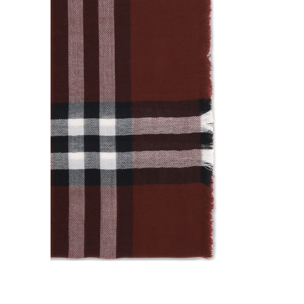Burberry Bordeaux Wool Scarf