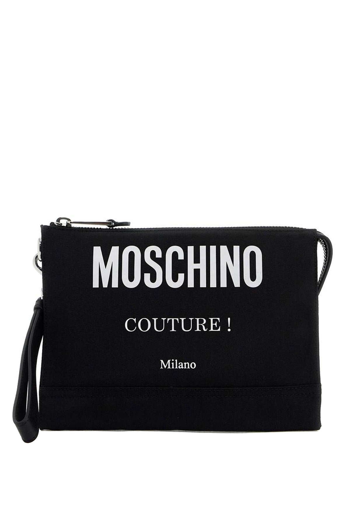 Найлонова чантичка с лого на Moschino и цип