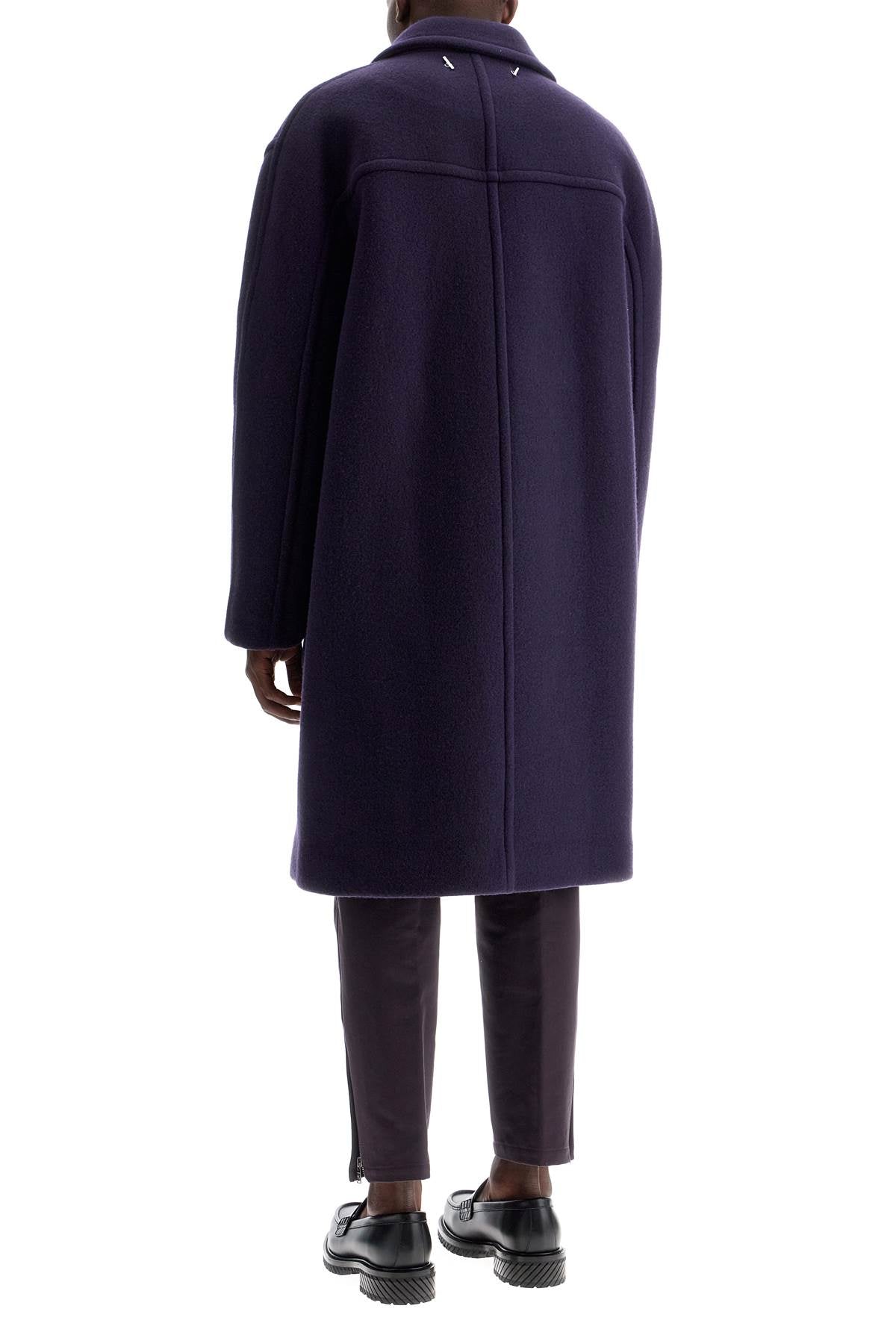 Двуредно тежко вълнено палто Lanvin