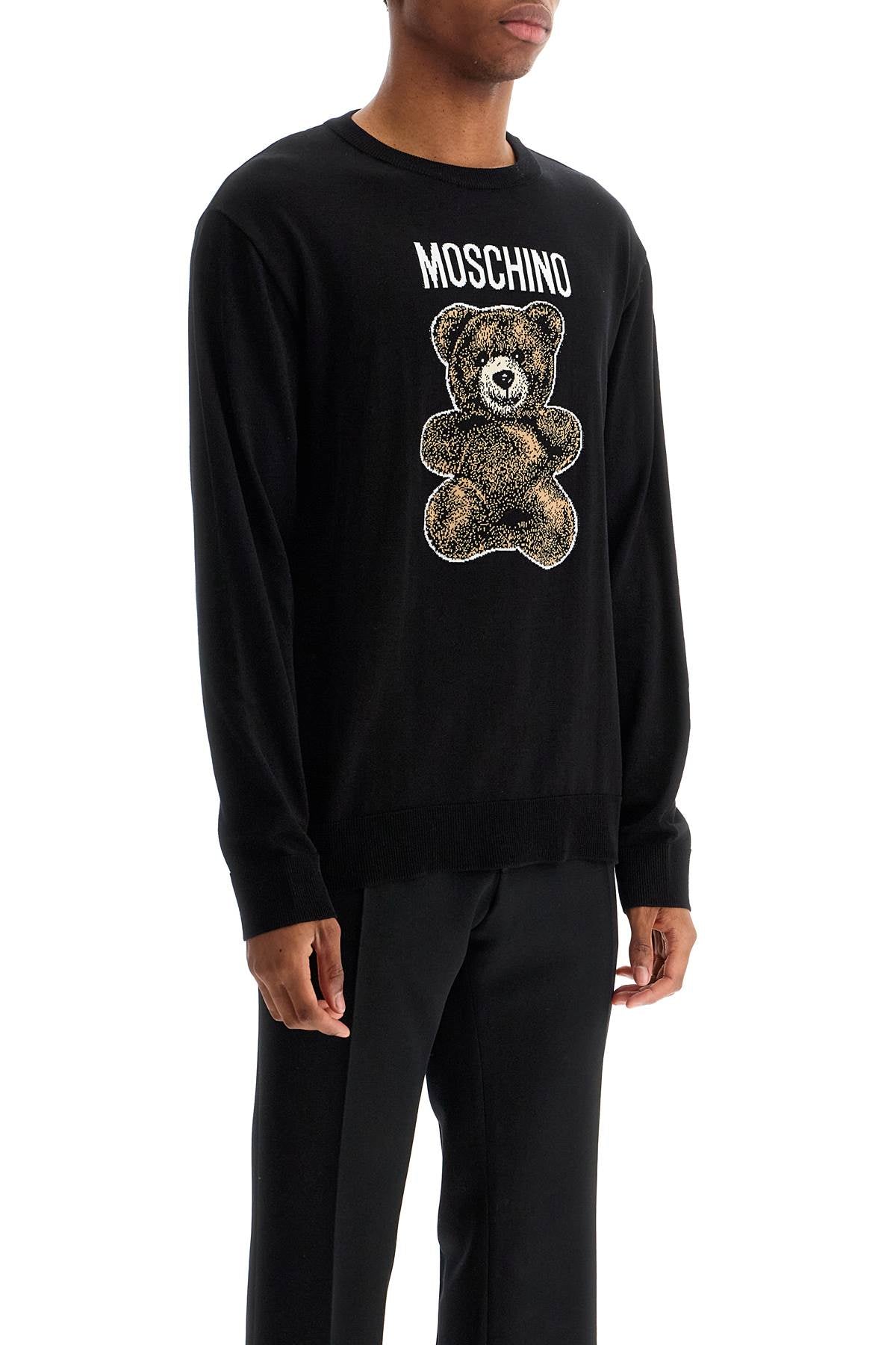 памучна тениска с плюшено мече Moschino