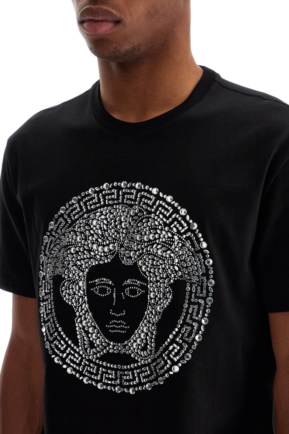 Versace Medusa кристално украсена тениска