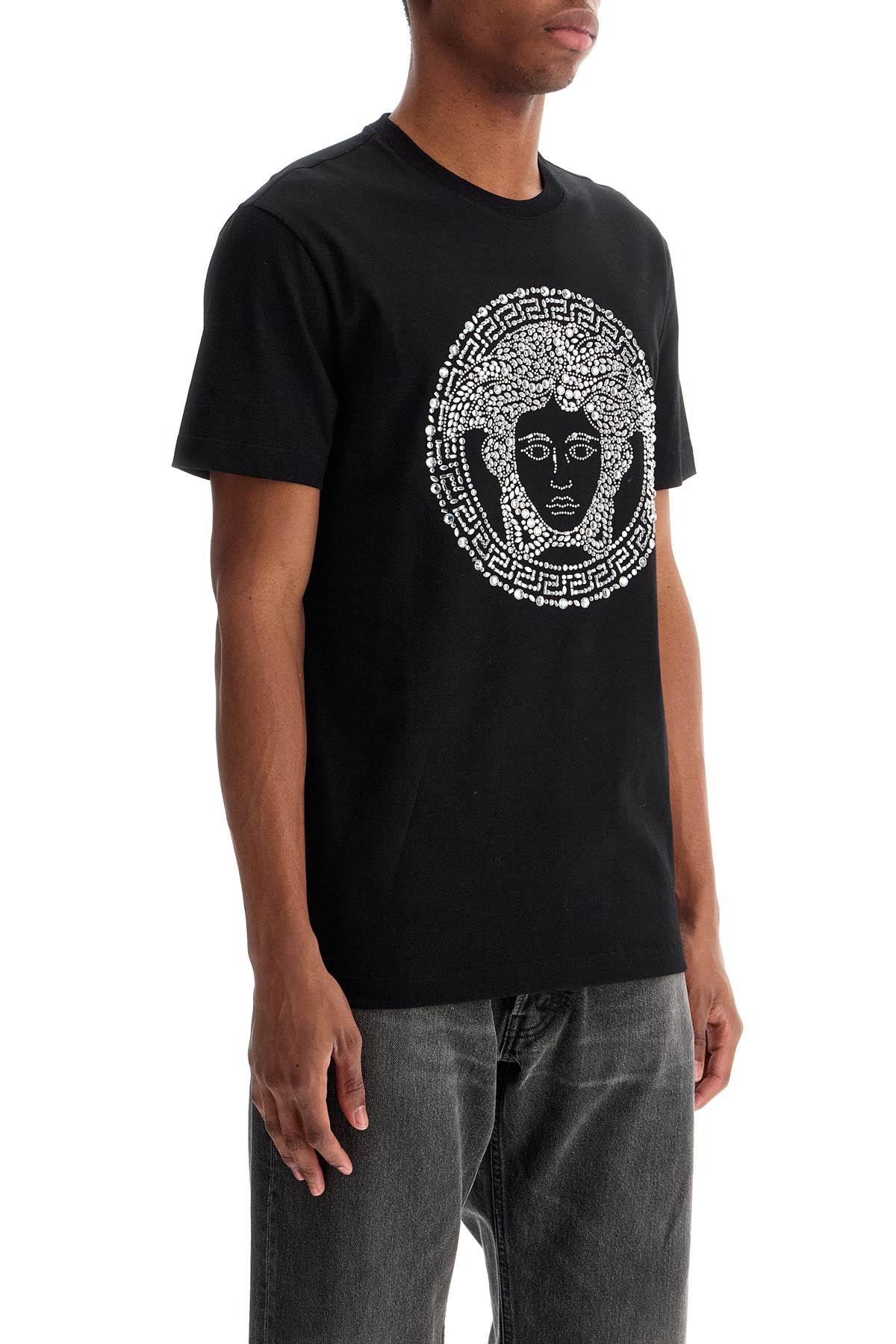 Versace Medusa кристално украсена тениска