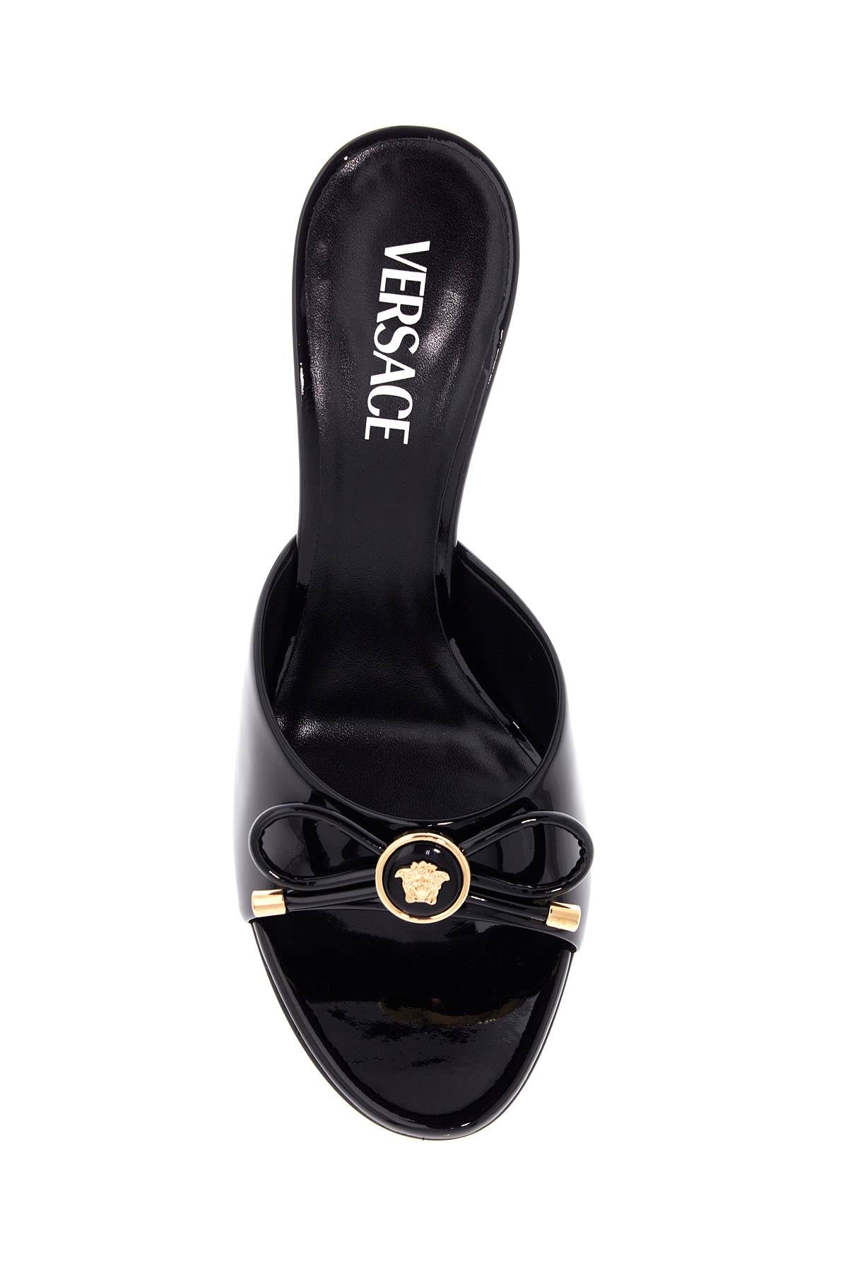 кожени лачени обувки Versace 'opera bow