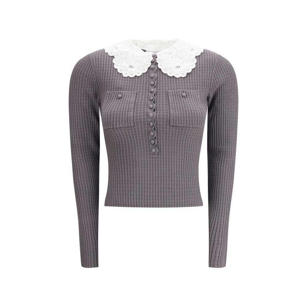 Сива вискозна риза „Автопортрет“