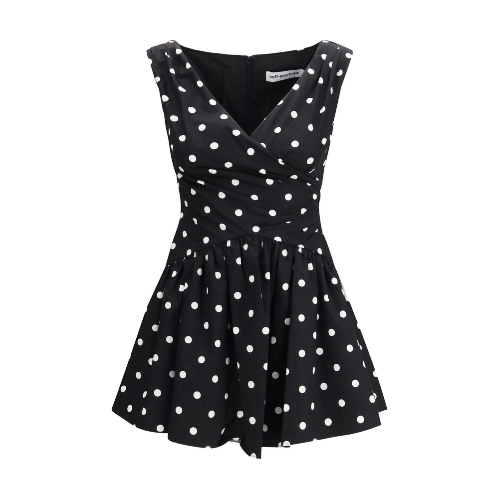 Ежедневна памучна рокля с многоцветен автопортрет