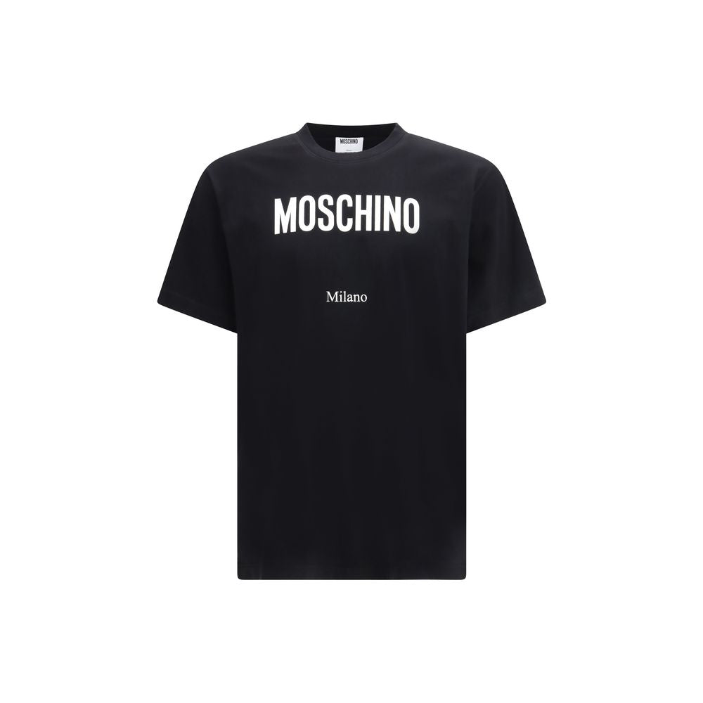 Черна памучна тениска Moschino