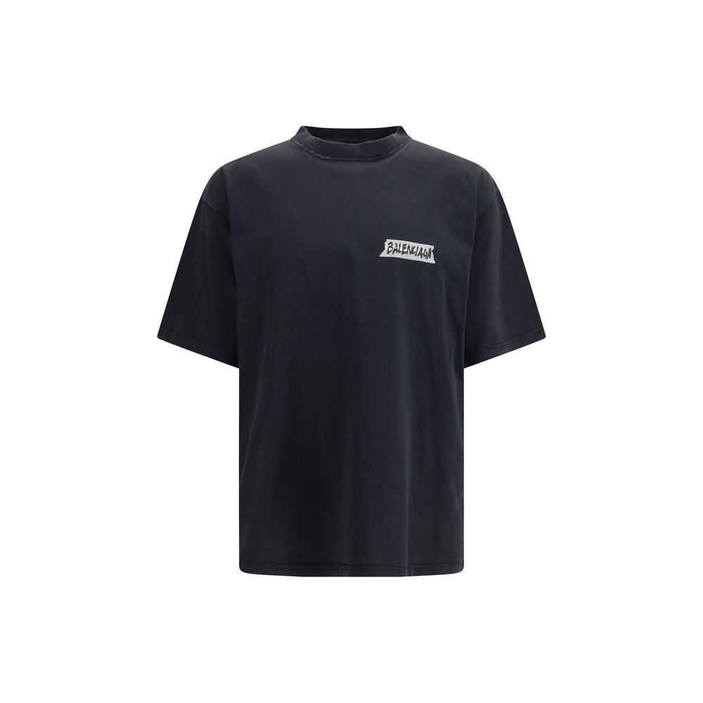 Balenciaga Black Cotton T-Shirt