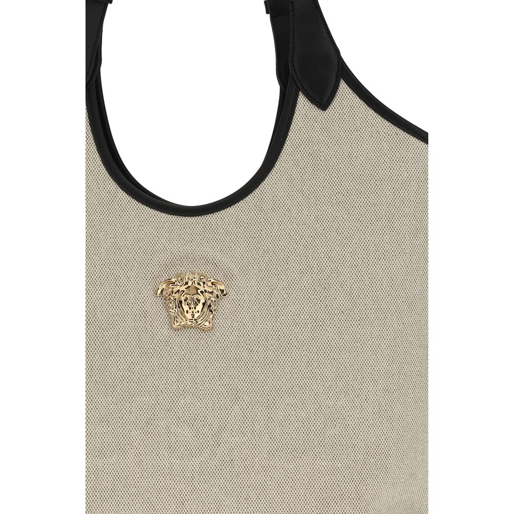 Versace Beige Cotton Shoulder Bag