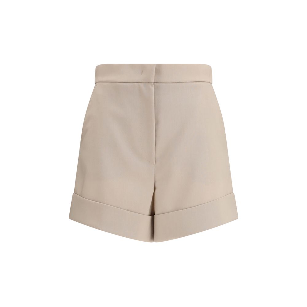 Max Mara Bicolor Fleece Wool Bermuda Shorts