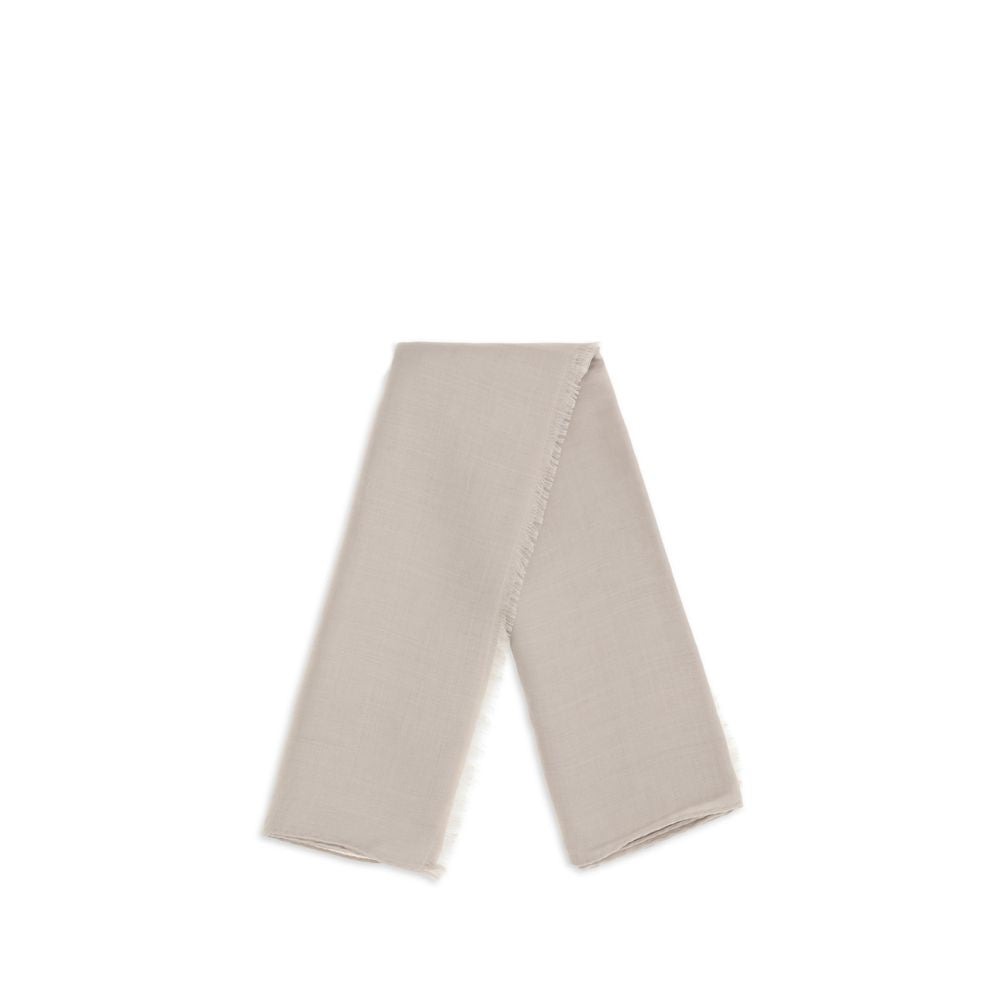 Max Mara Beige Silk Scarf