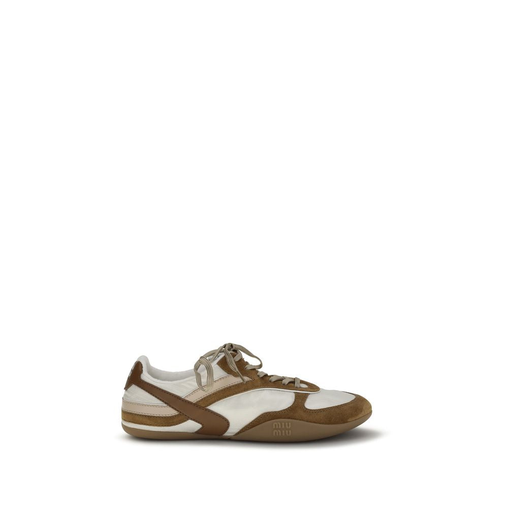 Miu Miu Multicolor Calf Leather Bos Taurus Athletic Sneakers