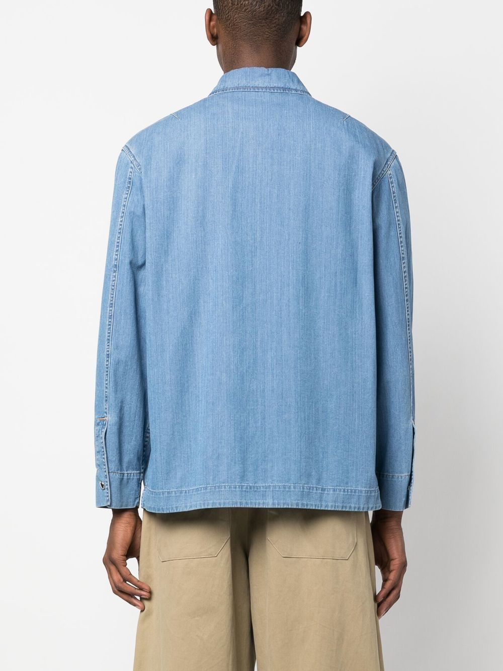 Ризи Lanvin в прозрачно синьо