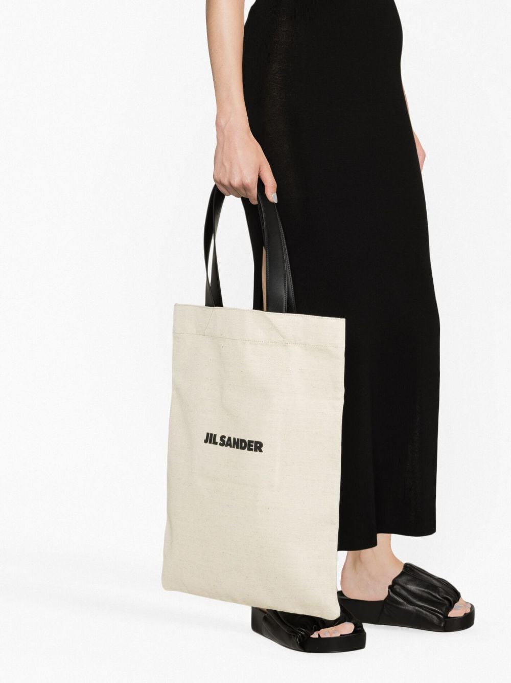 Чанта тип „тоут“ с лого на Jil Sander