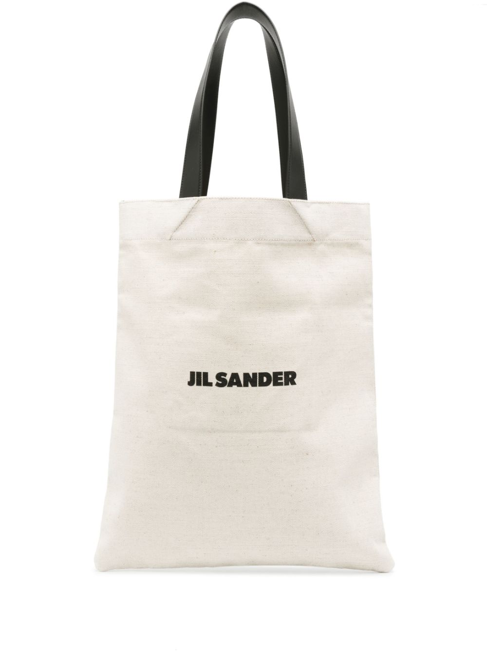 Чанта тип „тоут“ с лого на Jil Sander