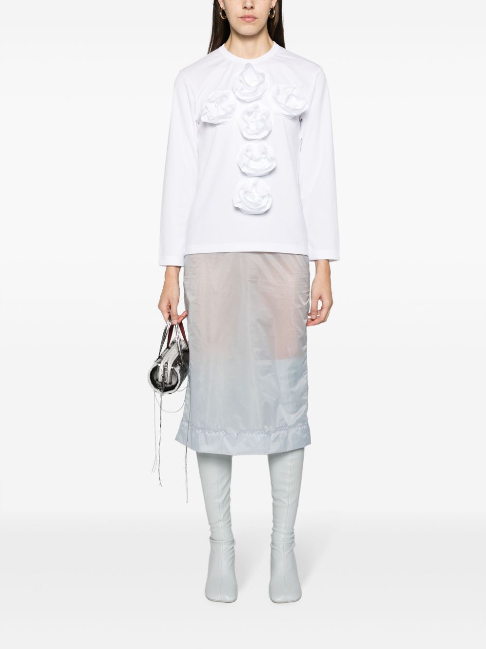 Поли Maison Margiela в прозрачно синьо