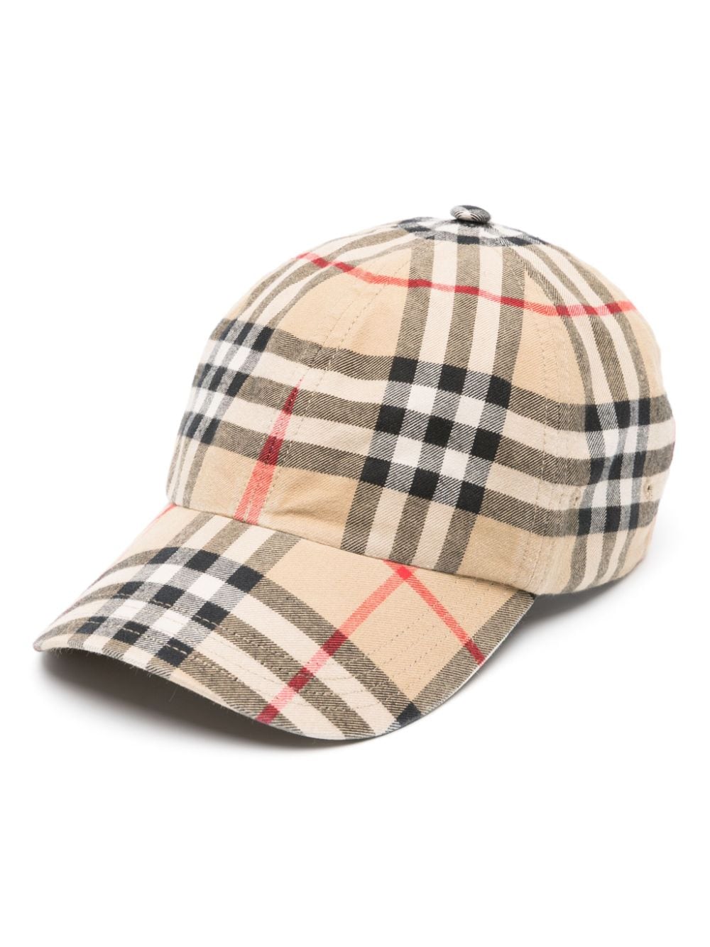 Бейзболна шапка Burberry с кариран мотив