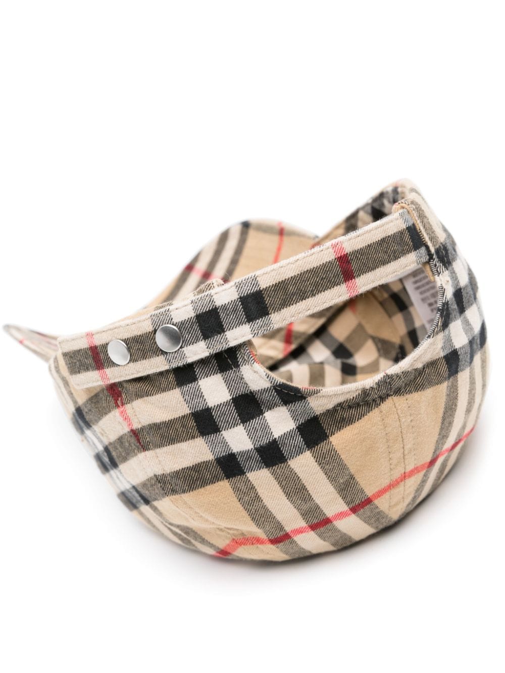 Бейзболна шапка Burberry с кариран мотив