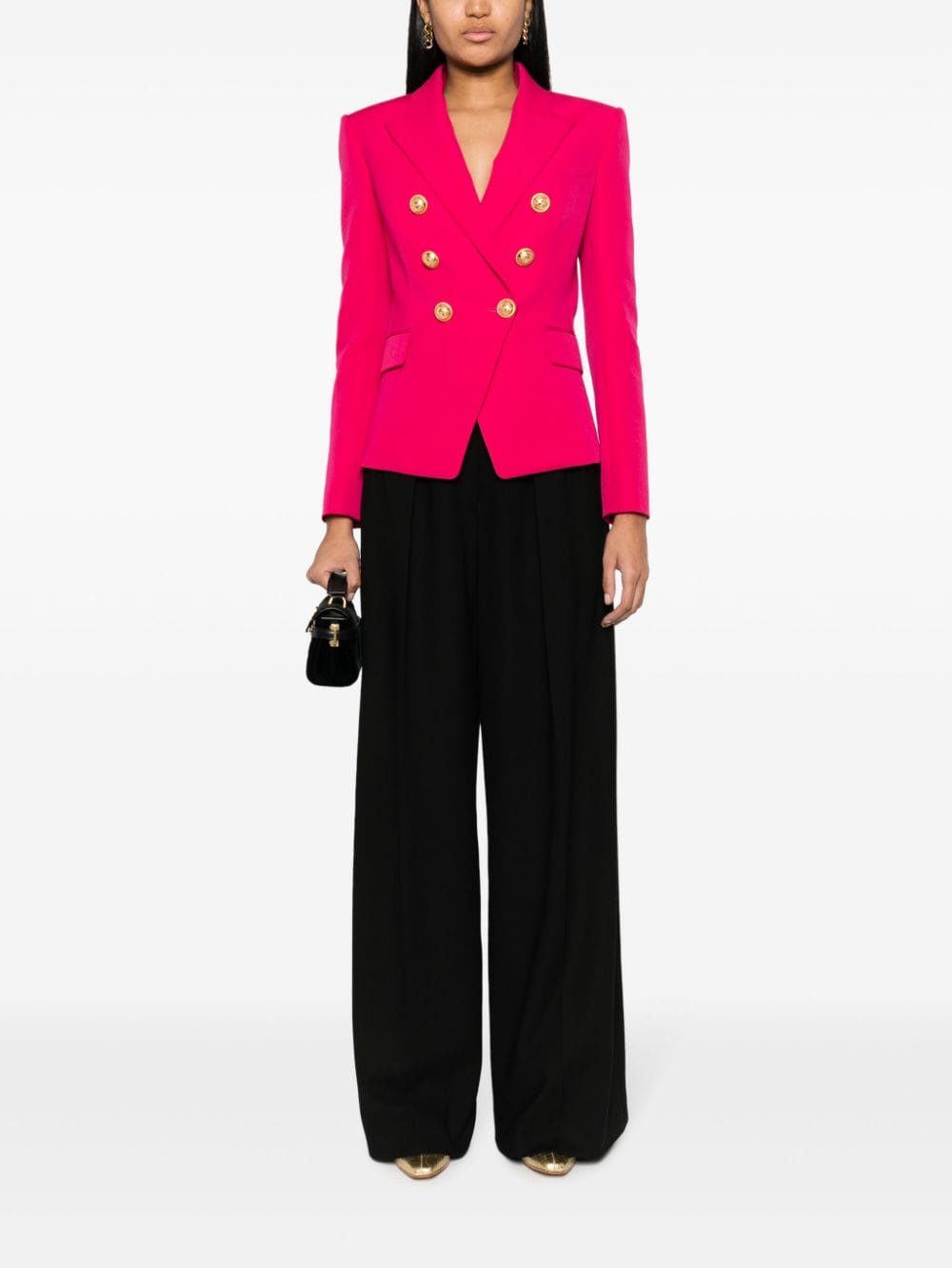 Якета Balmain в цвят фуксия