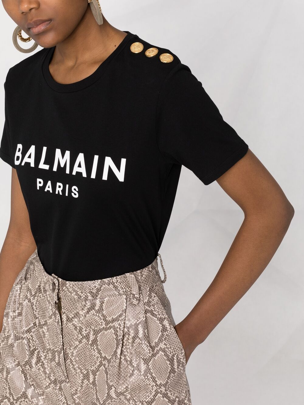 Тениски и поло тениски Balmain в черно