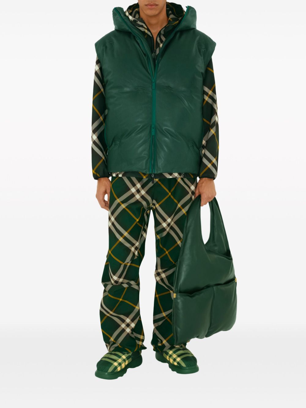 Зелени панталони Burberry