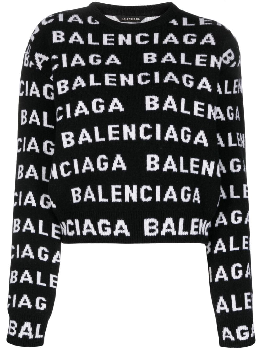 Вълнен пуловер с лого на Balenciaga