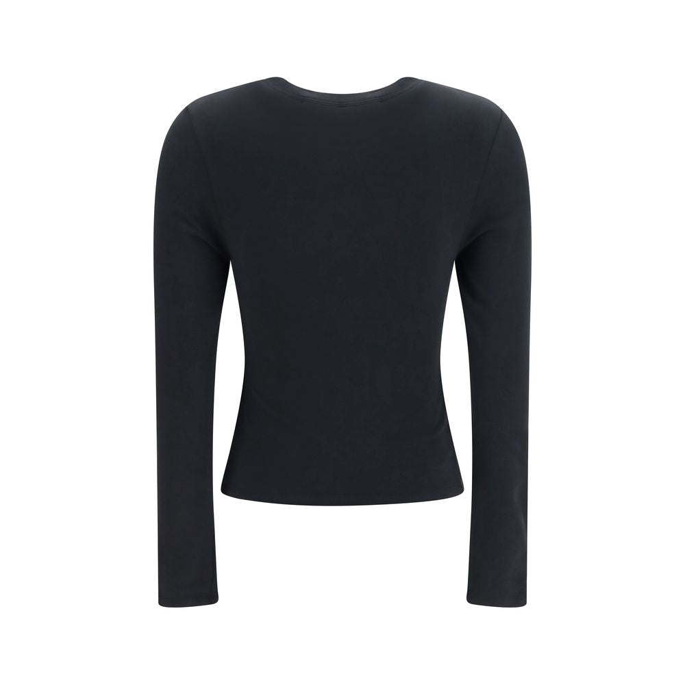 Alexander Wang Black Cotton Long Sleeve T-Shirt