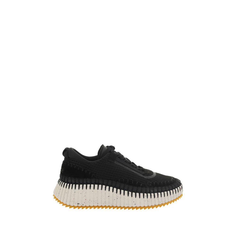 Chloé Black Synthetic Athletic Sneakers