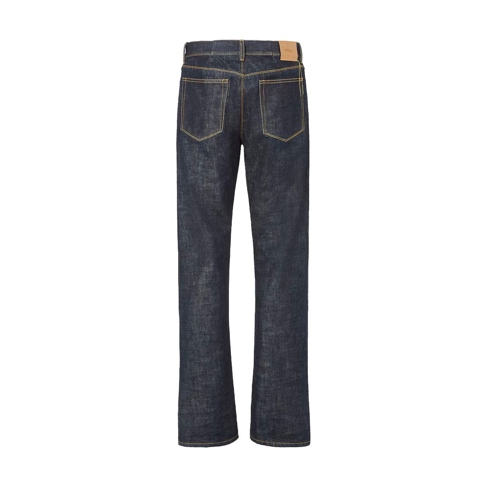 Fendi Blue Cotton Slim Fit Jeans