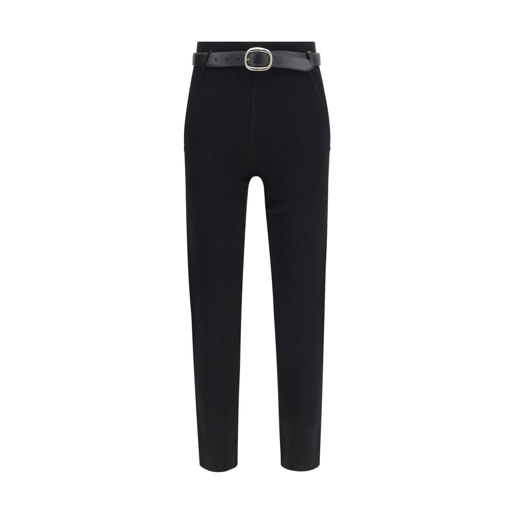Self-Portrait Black Viscose Leggings