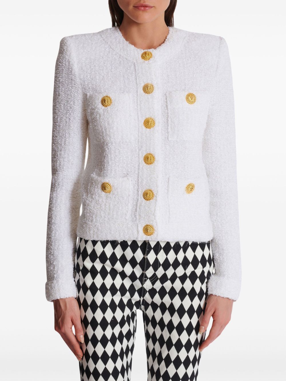 Якета Balmain бели