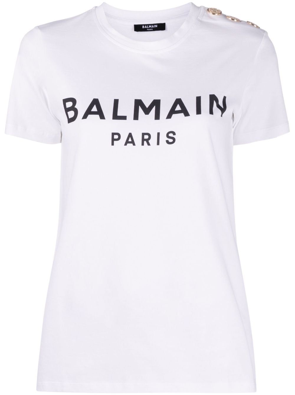 Памучна тениска с лого на Balmain