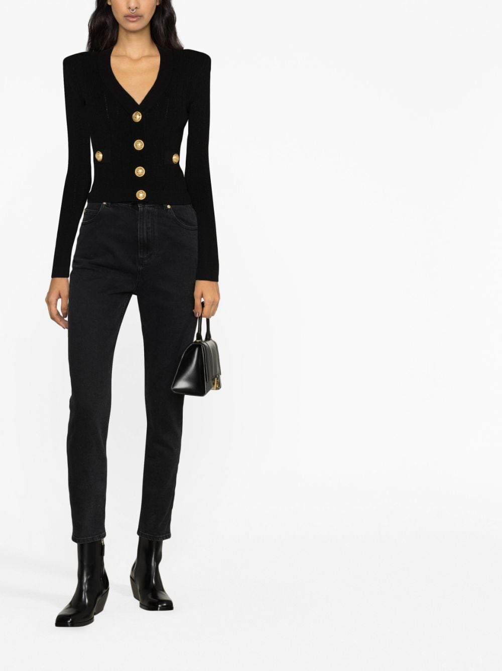 Жилетка с V-образно деколте Balmain