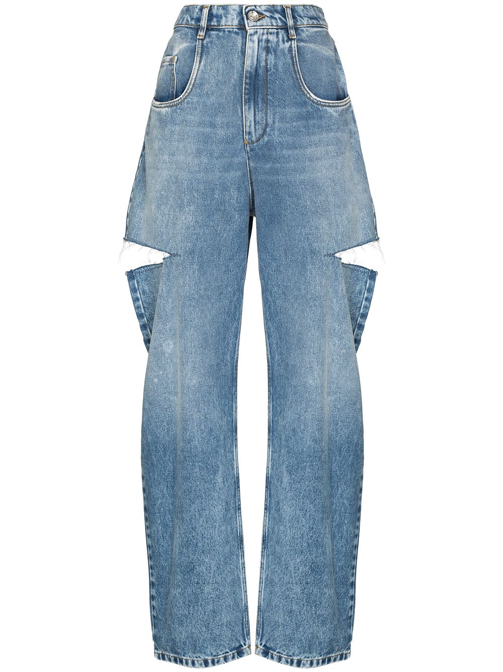 Дънки с прав крачол Maison Margiela с изтъркани крачоли