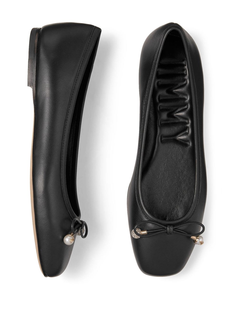 Jimmy Choo Elme плоски обувки с перлена украса