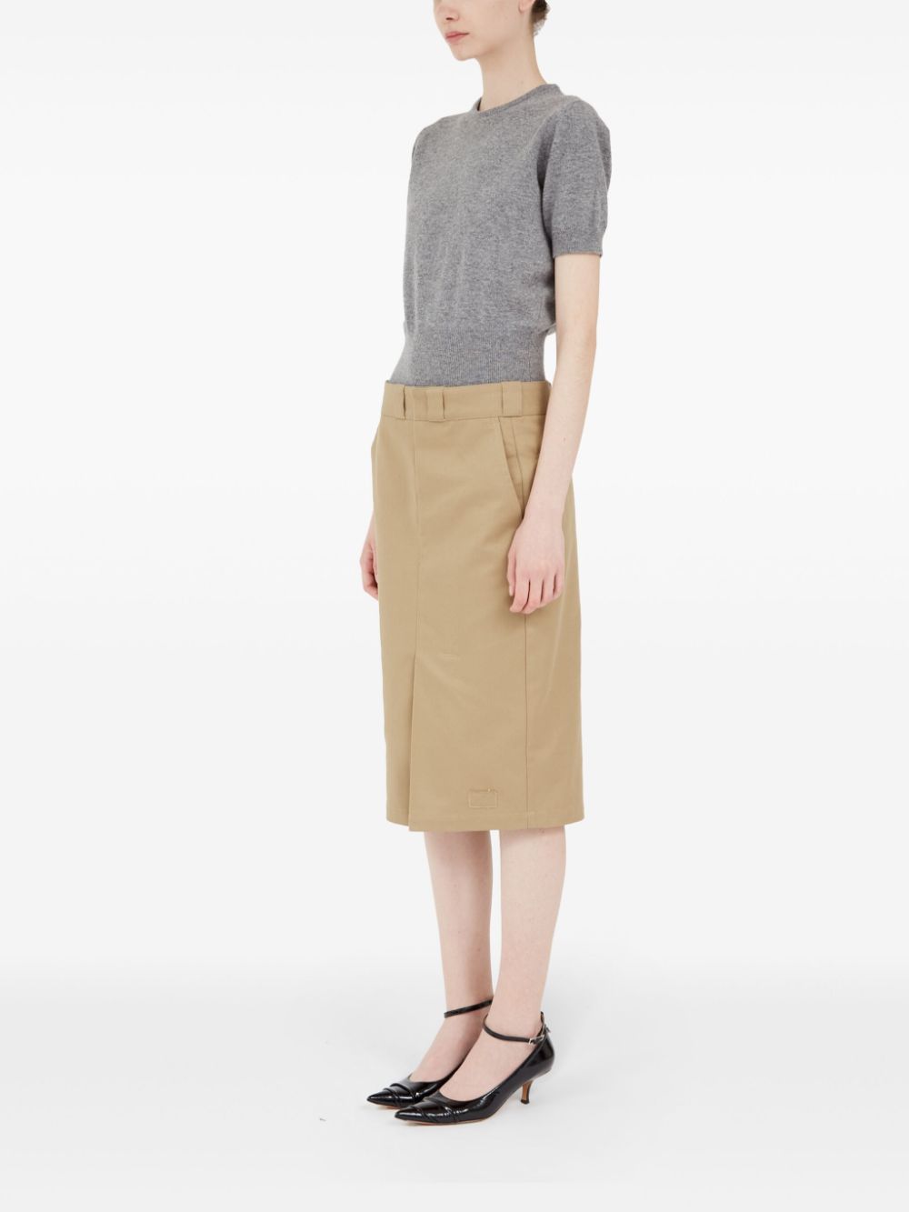 Поли Maison Margiela в цвят камила