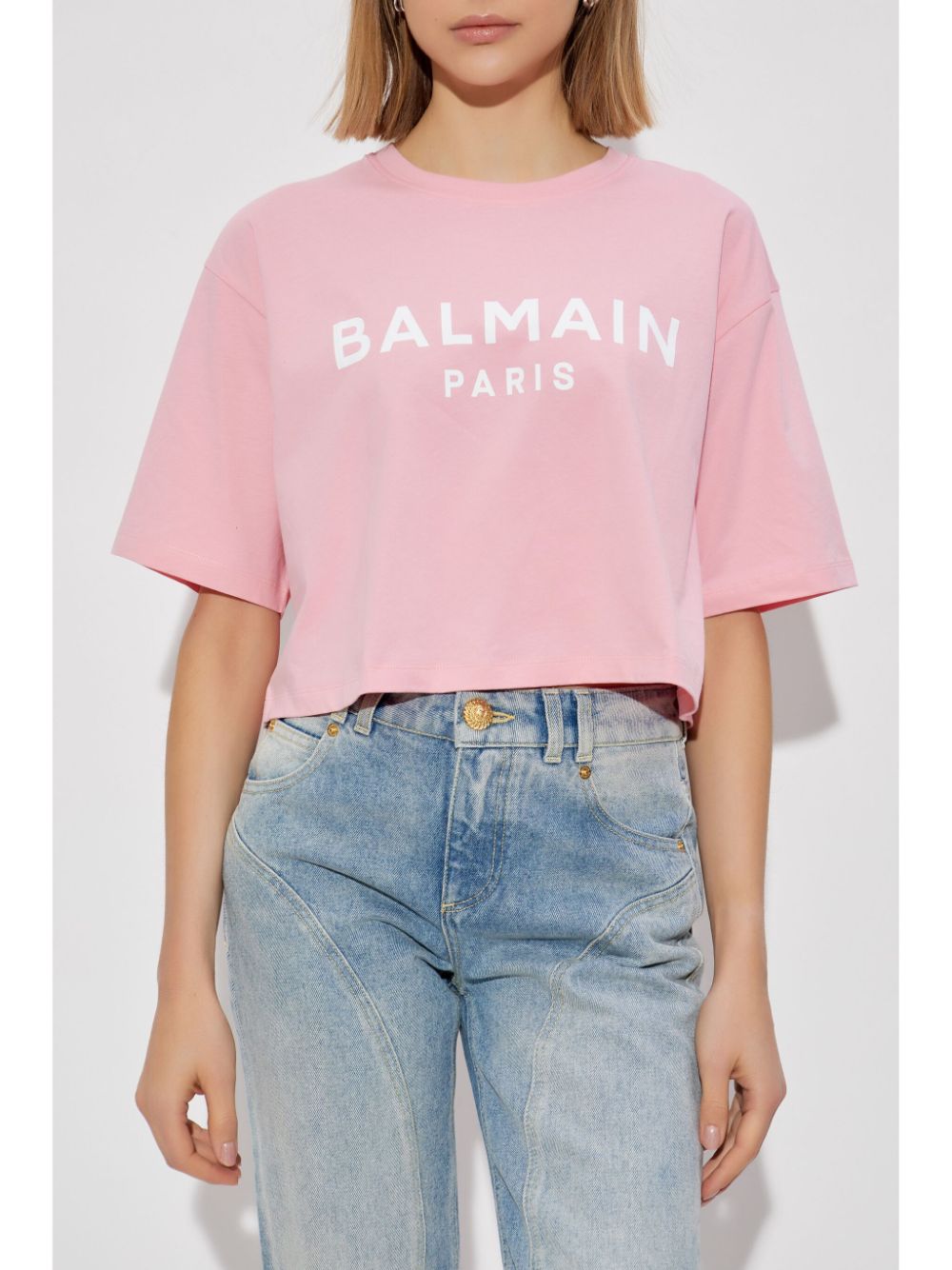 Тениска с щампа Balmain