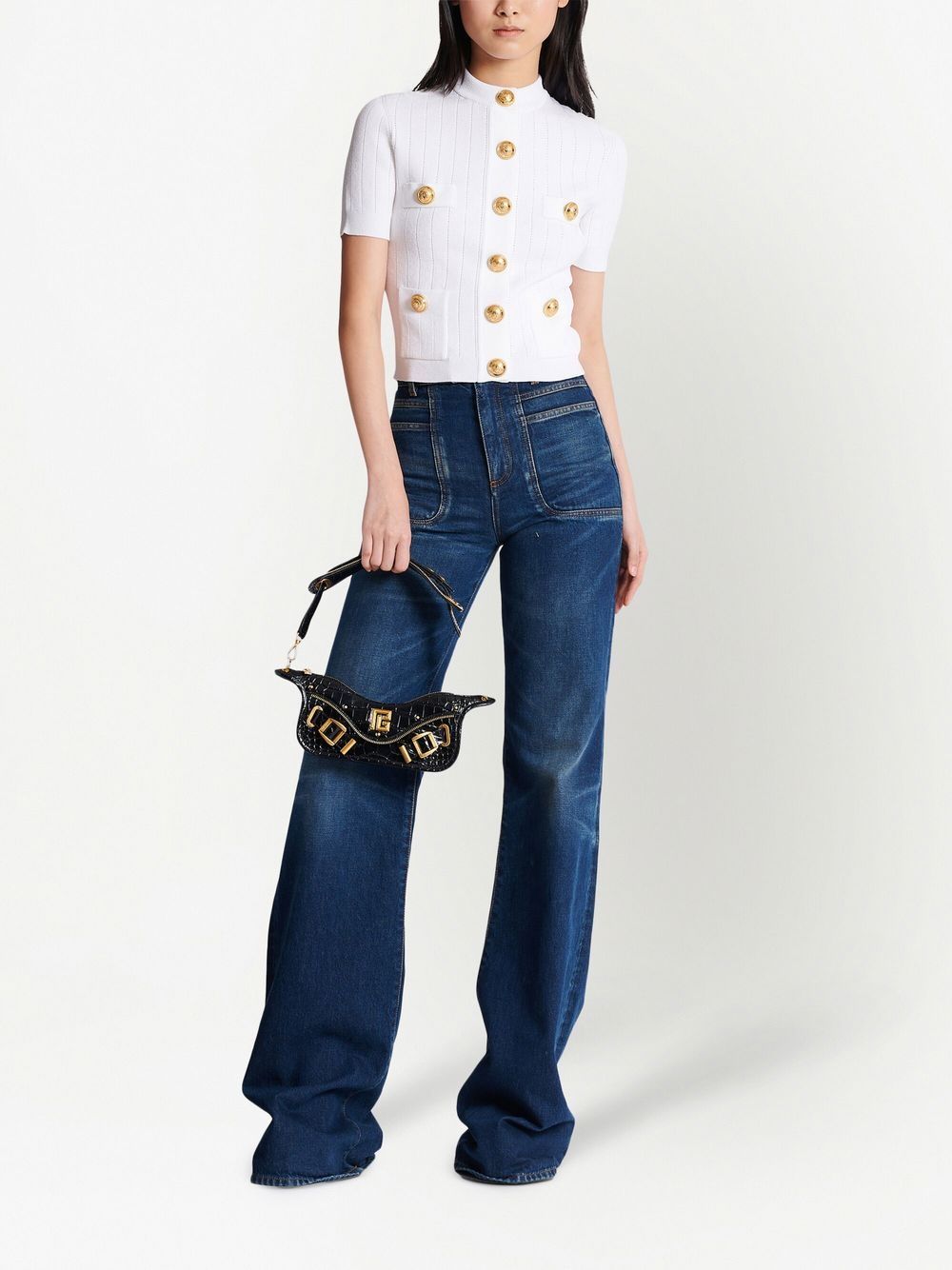 Плетена жилетка Balmain с 4 джоба