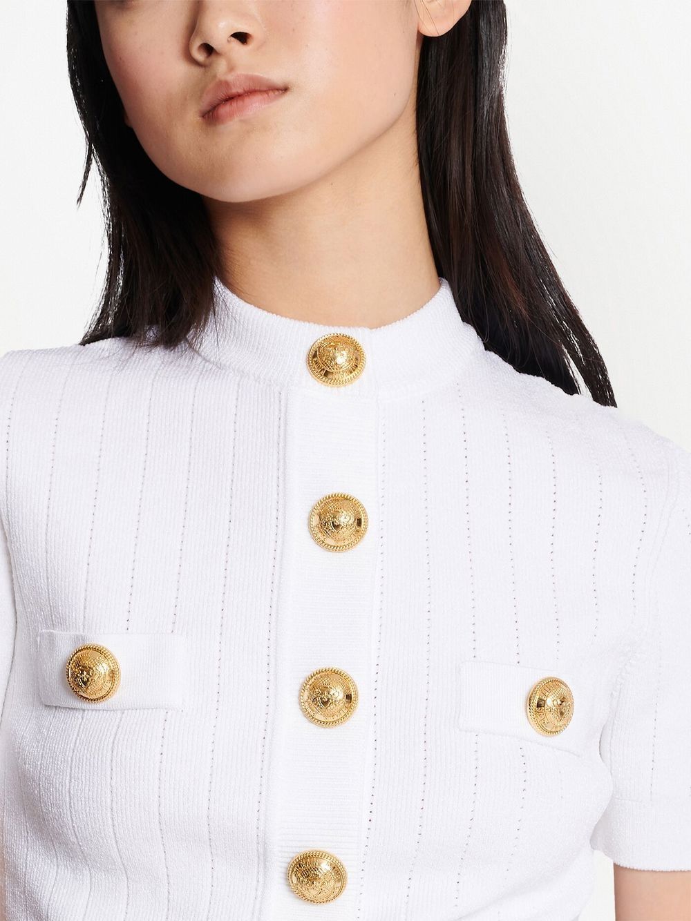 Плетена жилетка Balmain с 4 джоба