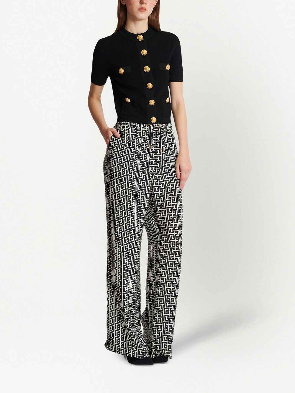 Плетена жилетка Balmain с 4 джоба
