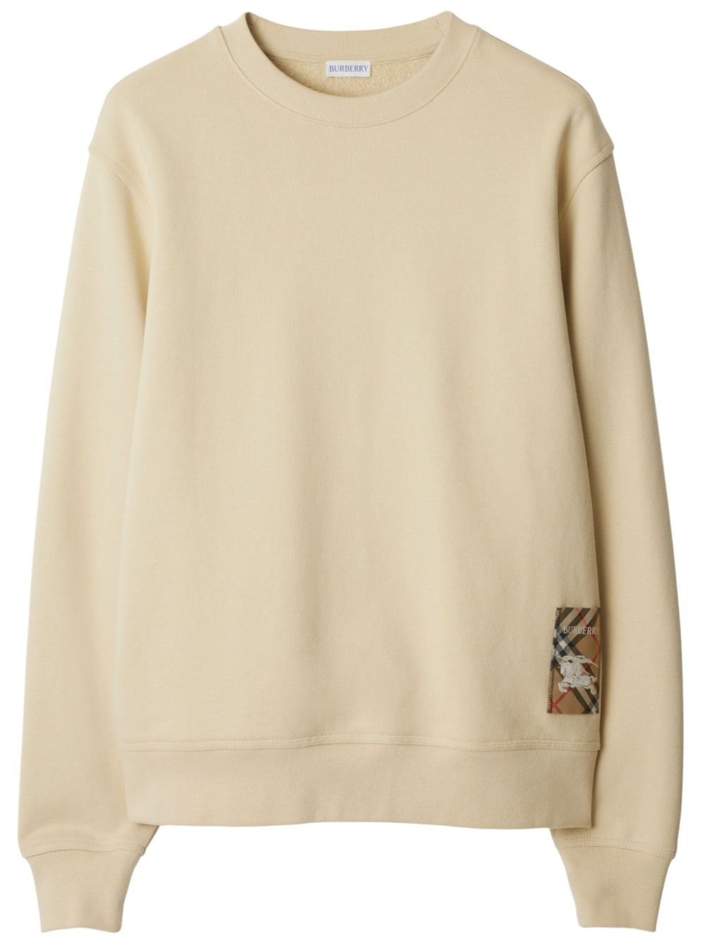 Памучен суитшърт Burberry с кариран етикет