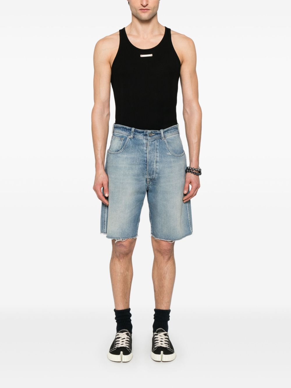Топ с оребрена плетка Maison Margiela