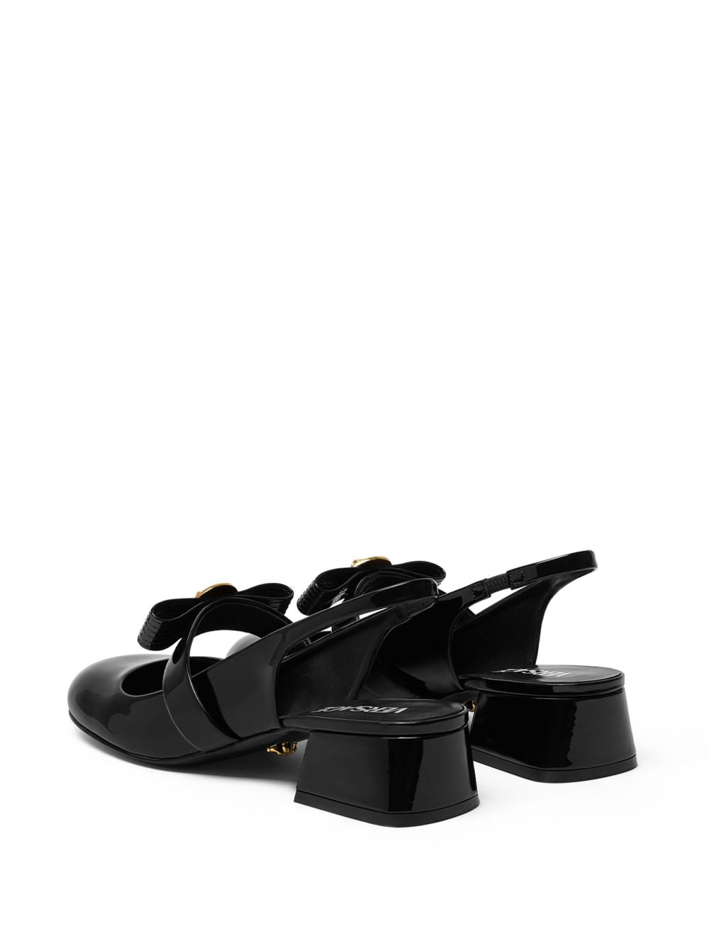 Versace Gianni Ribbon Patent Slingback обувки 35 мм