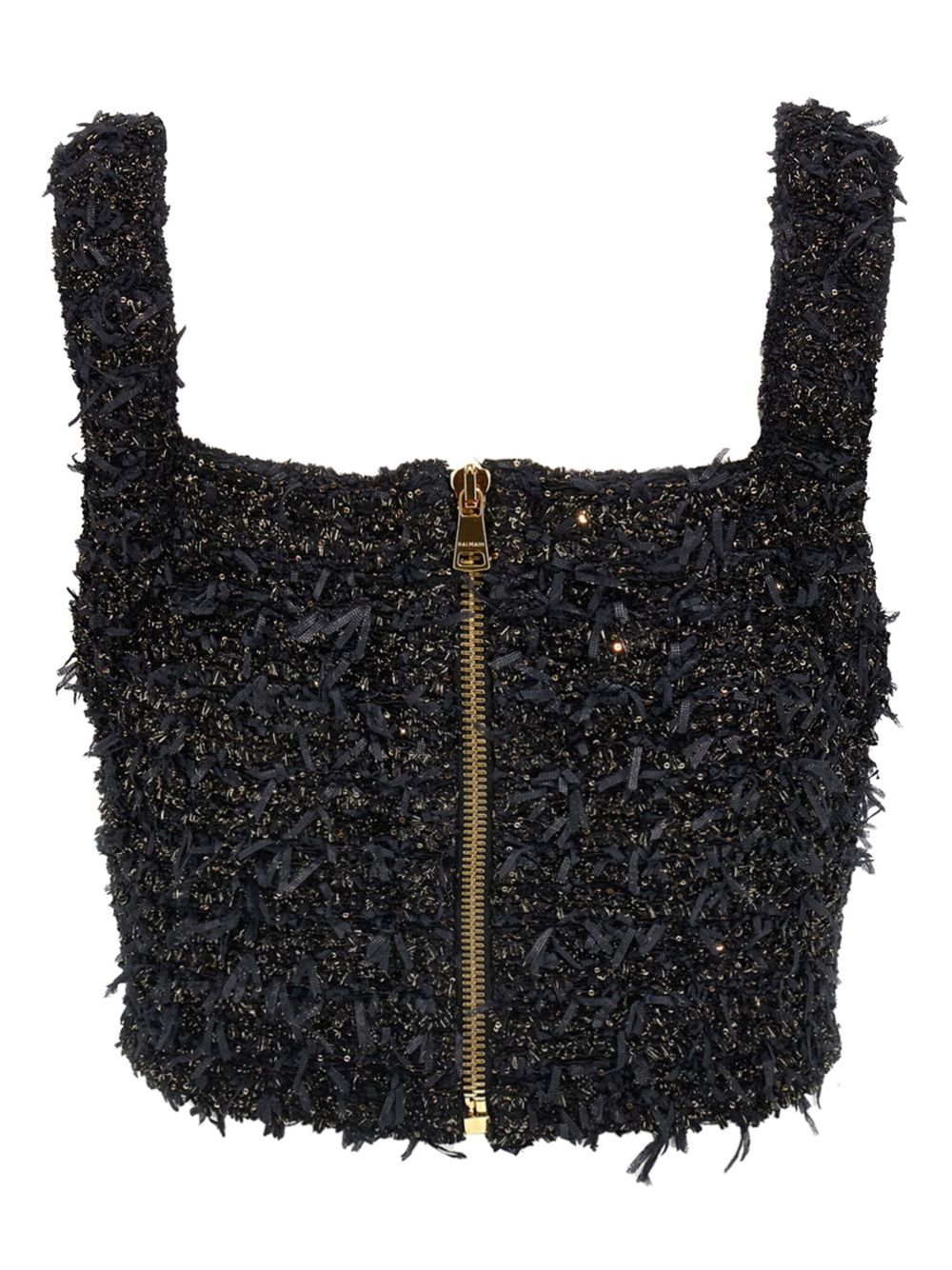 Топ от туид с лурекс Balmain