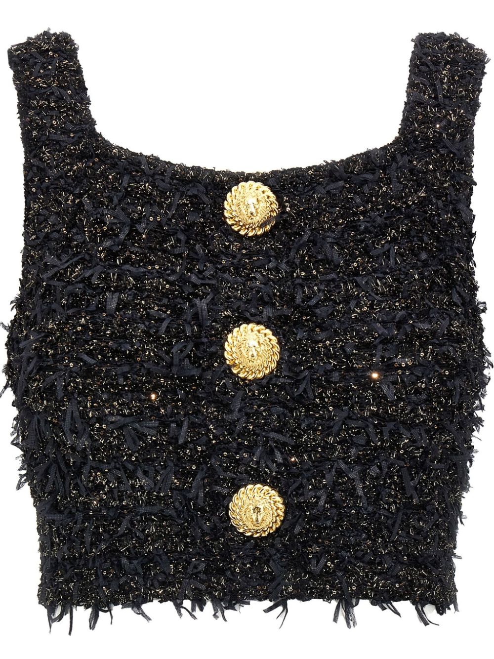 Топ от туид с лурекс Balmain