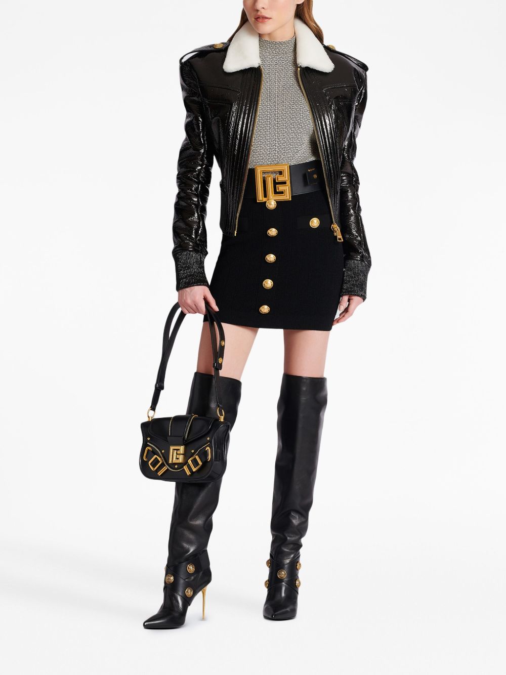 Плетена пола с копчета Balmain