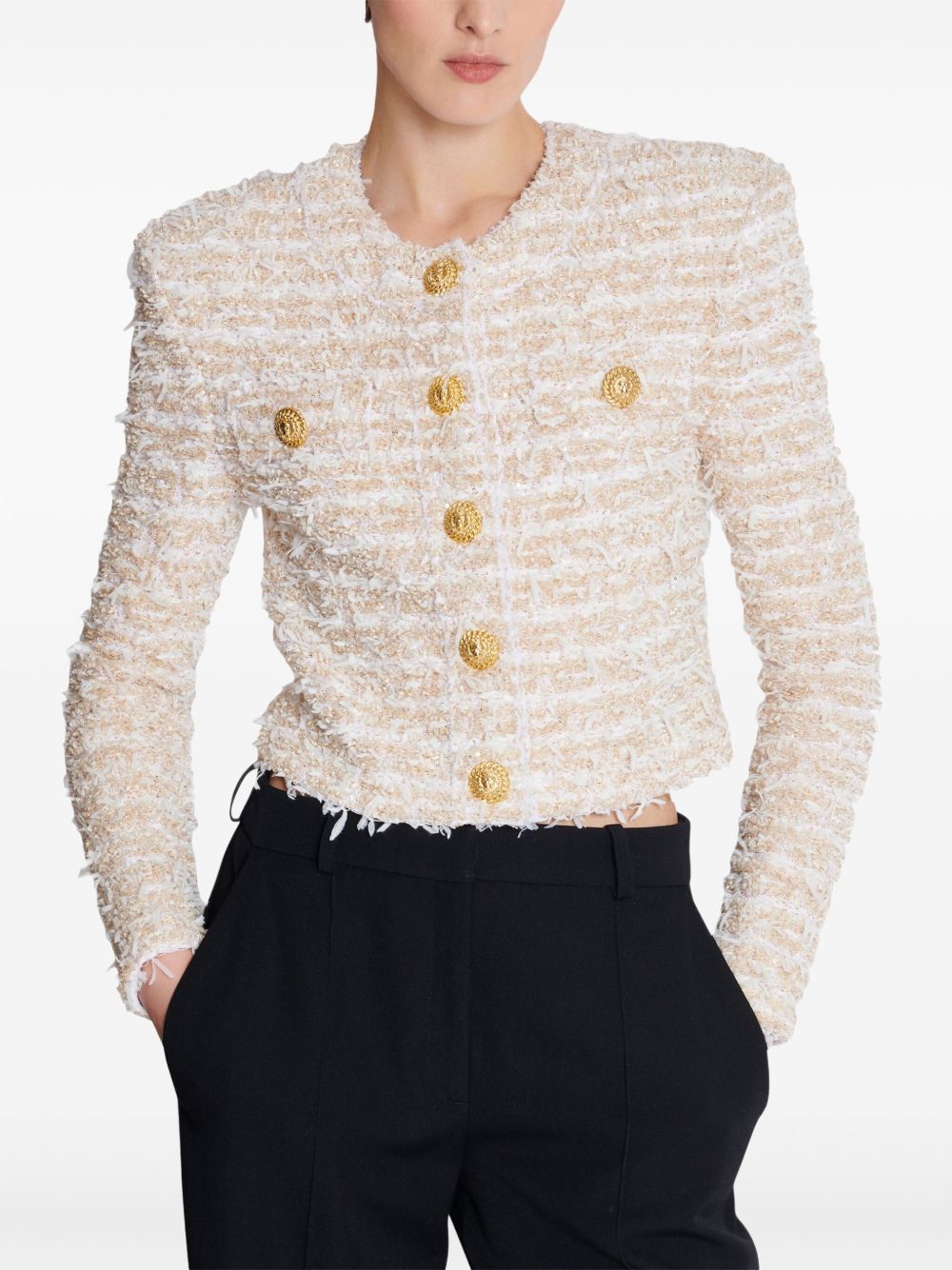 Късо туидово яке Balmain