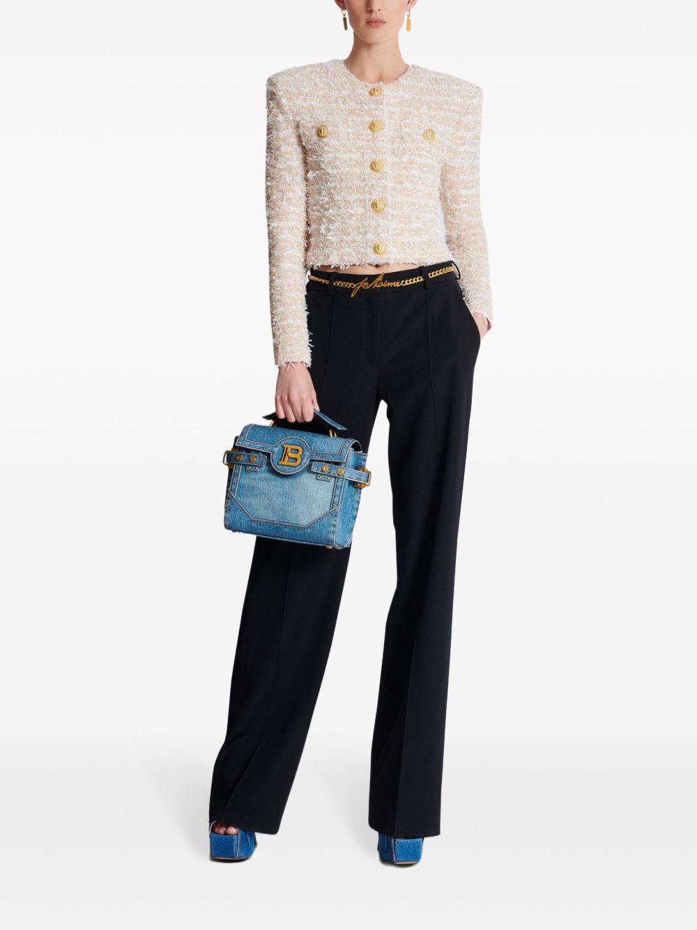 Късо туидово яке Balmain