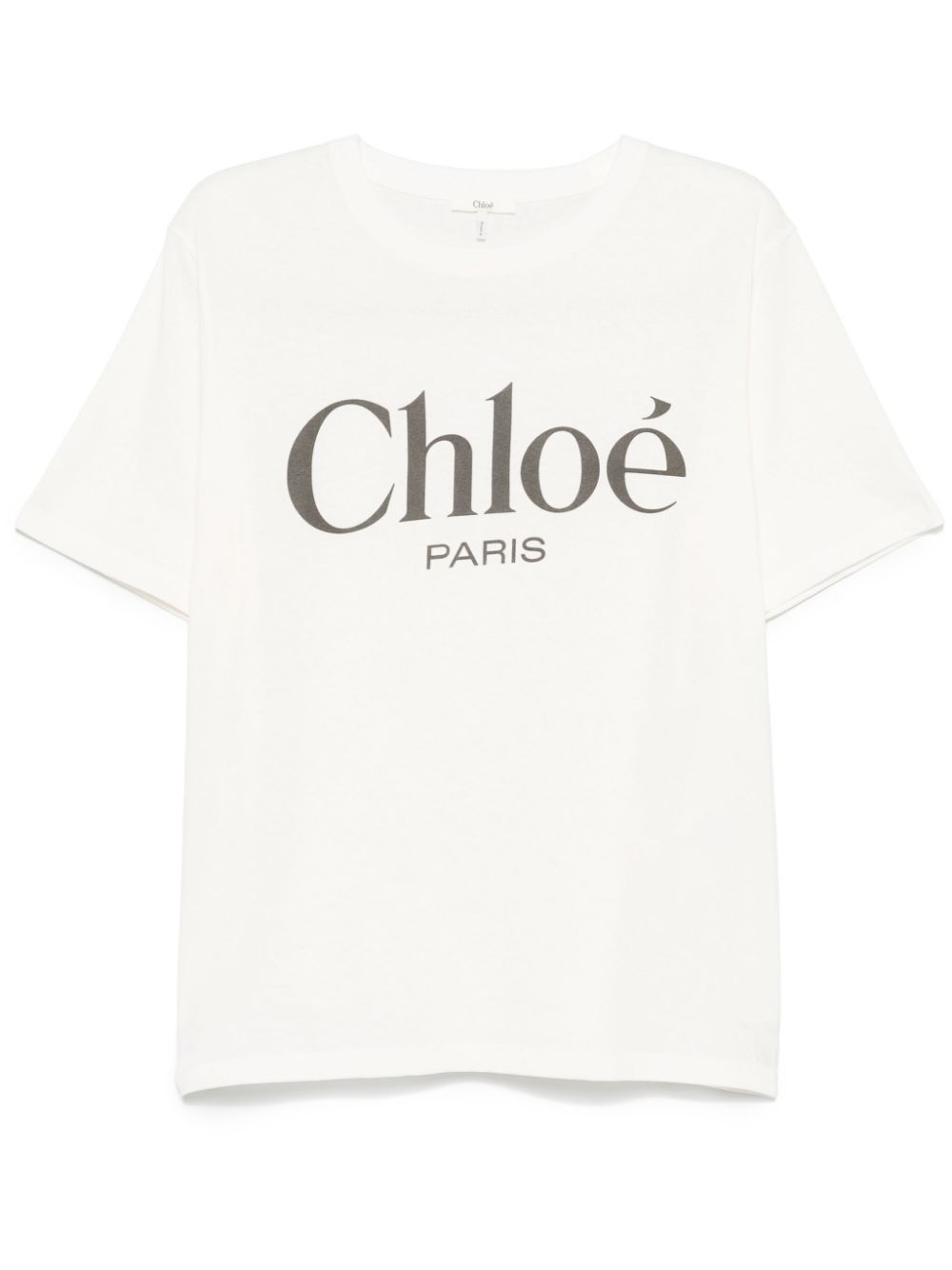 Тениска с лого от памучен трикотаж Chloè Oversized