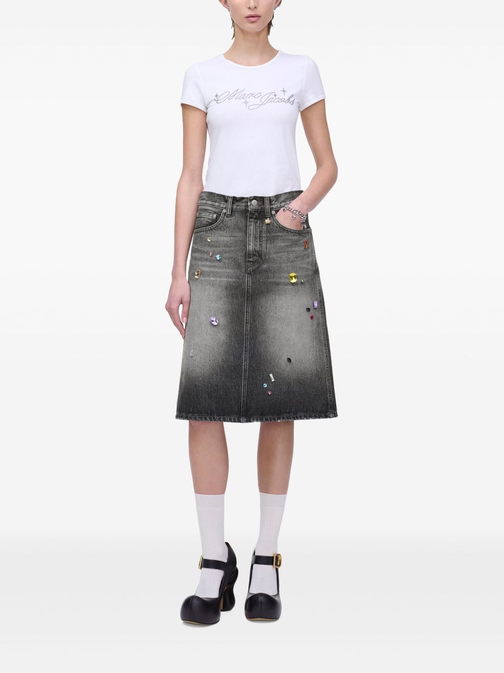 Поли на Marc Jacobs, черни