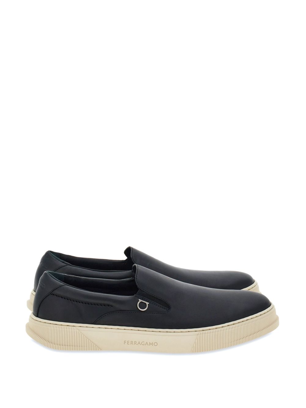 Ferragamo Gancini-plaque leather sneakers